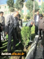 برگزاری مراسم درختکاری در پردیس حکیم فردوسی