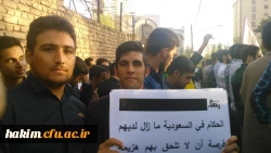 تجمع جمعی از دانشجویان پردیس حکیم فردوسی در مقابل سفارت عربستان 2