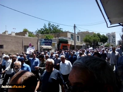 شرکت  مسئولین پردیس در راهپیمایی روز قدس