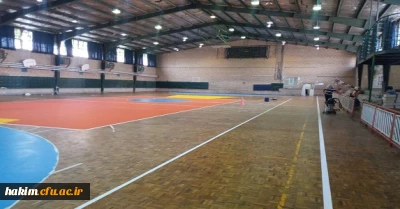 بازسازی، مرمت و اجرای پوشش پلیمری سالن ورزشی پردیس حکیم فردوسی البرز