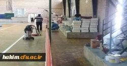 بازسازی، مرمت و اجرای پوشش پلیمری سالن ورزشی پردیس حکیم فردوسی البرز 3