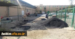 بازسازی محوطه پردیس حکیم فردوسی 2