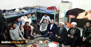 حضور مسئول محترم نهاد نمایندگی مقام معظم رهبری به همراه کارشناس فرهنگی
در سرای دانشجویی پردیس