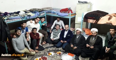 حضور مسئول محترم نهاد نمایندگی مقام معظم رهبری به همراه کارشناس فرهنگی
در سرای دانشجویی پردیس