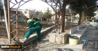 درختکاری، گل کاری وزیباسازی فضای سبز پردیس