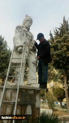 مرمت تندیس حکیم ابوالقاسم فردوسی