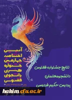 درخشش دانشجومعلمان پردیس حکیم فردوسی البرز در جشنواره فرهنگی هنری ققنوس در مرحله استانی

 2