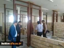بازدید مهندس قانی، ناظرفنی و عمرانی اداره کل نوسازی وتجهیز مدارس استان از پروژه ساخت خوابگاههای دانشجویی در پردیس حکیم فردوسی البرز 2