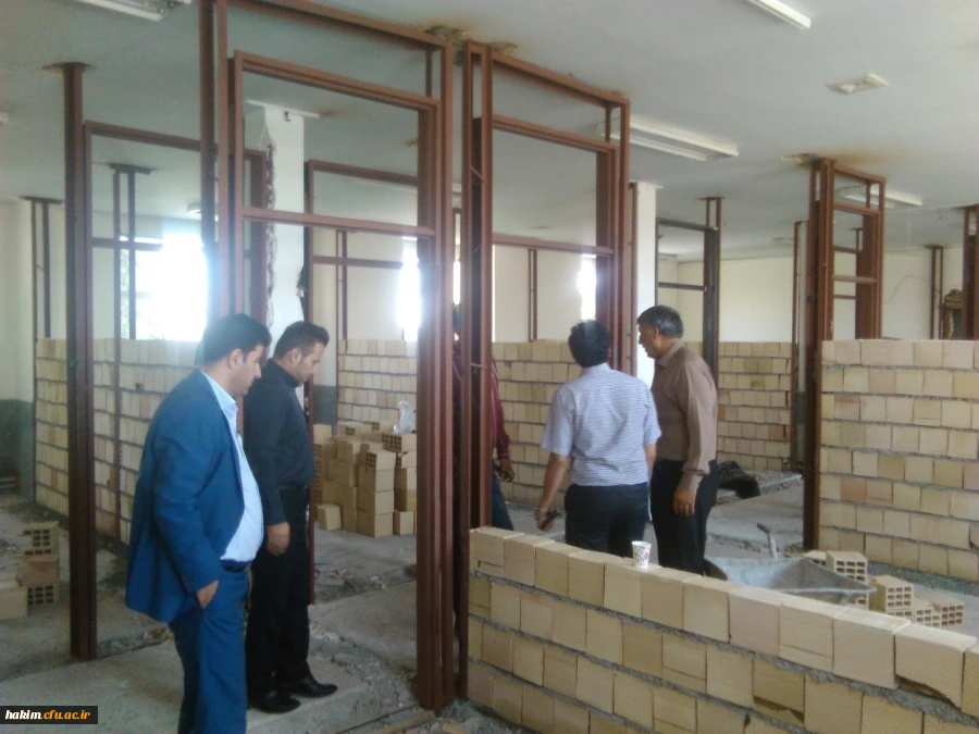 بازدید مهندس قانی، ناظرفنی و عمرانی اداره کل نوسازی وتجهیز مدارس استان از پروژه ساخت خوابگاههای دانشجویی در پردیس حکیم فردوسی البرز 2