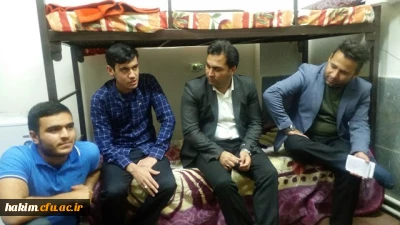 بازدید مسئولین دانشگاه از سرای های دانشجویی پردیس حکیم فردوسی
